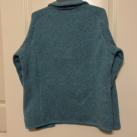 Patagonia Womens Worn Wear Fleece Jacket 1/4 Zip Blue Winter - Sz Large - Picture 2 of 9